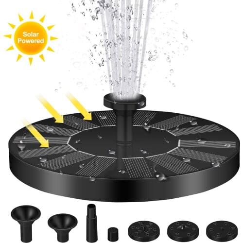 7V/1.4W Solar Fountain Garden Water Fountain Pool Pond Decoration Panel Solar Powered Bird Bathtub Floating Fountain Water Pump