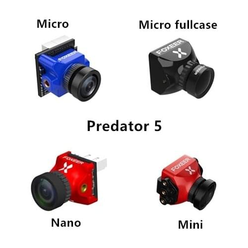 Foxeer Predator 5 Mini Nano Micro/full case racing FPV Camera switchable Super WDR OSD 4ms Latency Upgraded Foxeer Predator V3