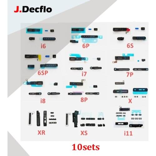 JDecflo 10Sets Louder & Speaker & Microphone Anti Dust Mesh and Frame For iPhone 11 Pro Max 6 Plus 6S7 8 7P 8P X XS Max XR Parts