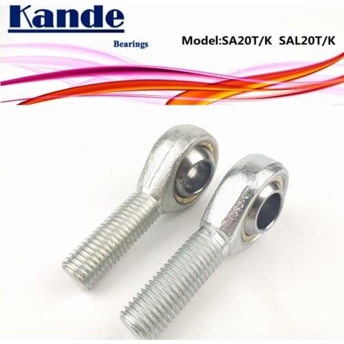 Kande Bearings POSA20 POSAL20 SA20T/K SA20 SAL20T/K SA20T SAL20T 2pcs Rod End Bearing M16*2 SAL20 Male/Female thread