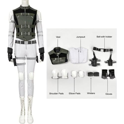 Halloween Superheroine Widow 2020 Cosplay Yelena Belova Costume Carnival Outfit Masquerade Heroine Jumpsuit Custom Made