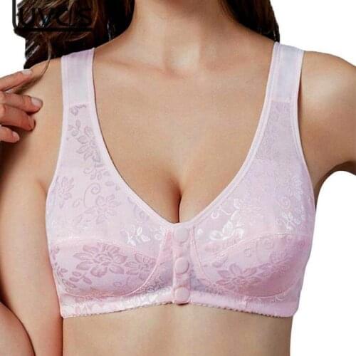 Soft Women Bra Front Closure Wireless Cotton Underwear Lingerie Bralette Brassiere 3 Colors