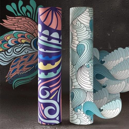 Non-slip natural rubber yoga mat 10mm, folding yoga mat blanket, printed yoga mat