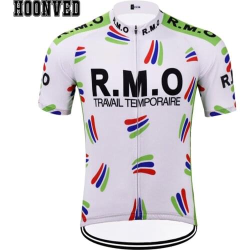 The 2019 New team racing Man Classic white R.M.O Retro Cycling Jersey Summer Short sleeves team Clothing maillot ciclismo hombr