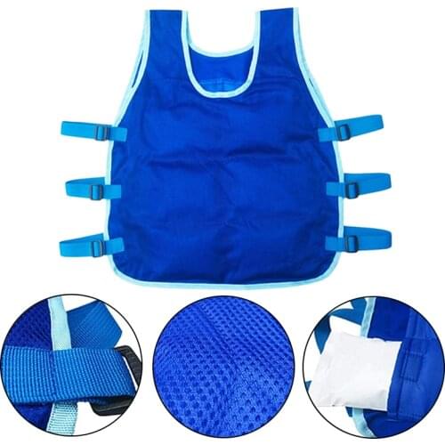 Summer Cooling Vest for Men and Women Outdoor Sports Cool Vest with 24 Ice Packs and 2 Insulated Bag Reusable Adjustable MC889