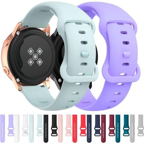 20mm 22mm Silicone Watch Bands for Samsung Active 2 3 41mm 45mm 40mm 44mm Women Men for Samsung Galaxy Watch 3 41mm 45mm Band