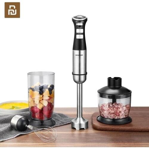 Qcooker HB800 Handheld 5 In1 Blender Multifunction Baby Food Processor Stick Fruit Vegetable Food Mixer Processor