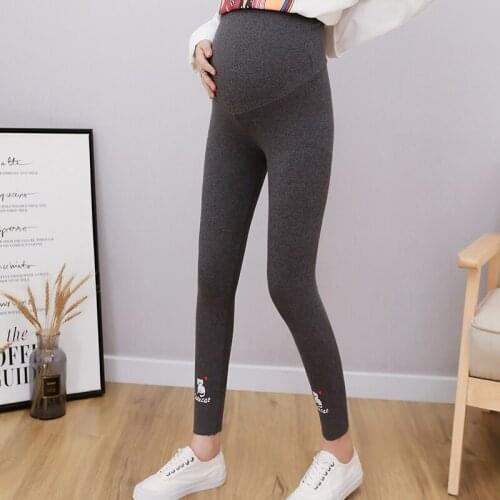 8803# Maternity Pants Spring Autumn Support Abdomen Elastic Waist Pants Maternity Leggings Maternity Trousers