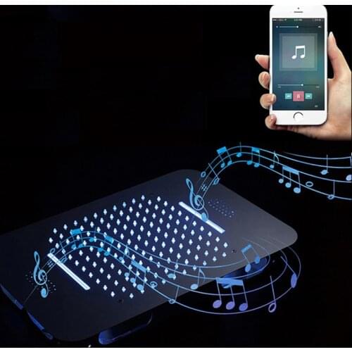 Touch Color Shower Concealed Shower Heads Music Bluetooth Speaker Showerheads Bathroom Accessories Black Shower Panel Wall Mount