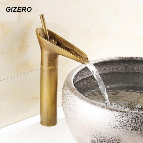 Bathroom Basin Faucet Hot and Cold Deck Mounted Wash Basin Water Taps Bathroom Toilet Countertop Mixer Faucet Antique ZR149