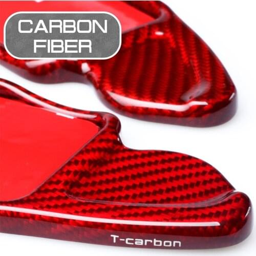 Carbon Fiber Car Steering Wheel Extend Paddle For Audi A5 Q5 S5 S6 RS6 Q7 A8 Shifters Covers Car Stickers