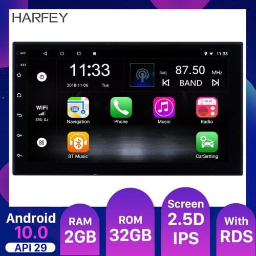 Harfey RAM 2GB+ ROM 32GB Android 10.0 2Din Universal Car Radio GPS car Multimedia Unit Player For VW Nissan Kia