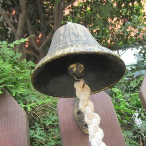 Vintage Cast Iron Doorbell Bells Dinner Bells Hanging Ships Bell Garden Hanging Wall Wrought Iron Rattles Shop Coffee Pendants