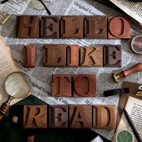 Vintage Antique English Letters Decoration Stamp Wooden Rubber Stamps For Scrapbooking Stationery DIY Craft Standard Stamp