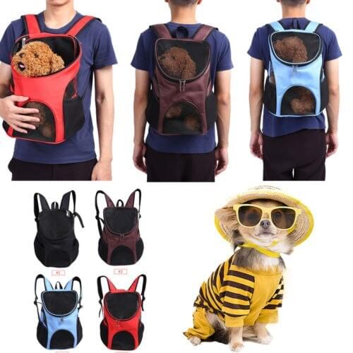 New Outdoor Double Shoulder Breathable Dog Bag Backpack Pet Travel Dog Cat Carrier Mesh Windows Dog Accessories