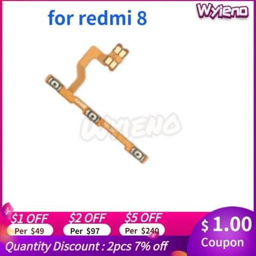 Wyieno 10Pcs/Lot 8A Power Button Ribbon For Redmi 8 Switch on/off Flex Cable Repair Parts