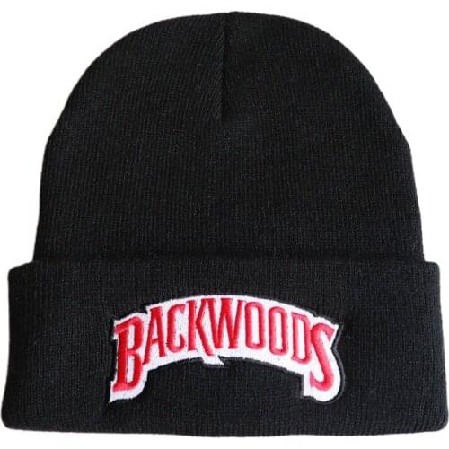 BACKWOODS Letter Cosplay Embroidery Knitted Hat Keep Warm Wool Cap Hip Hop Casual Punk Ski Cap Hedging Cap Adult COS Hat