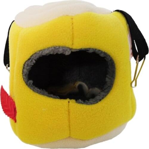 Winter Warm Bird Nest Parrot Hammock Hanging Swing Bed Snuggle Cave Shed Hut Birds Hideaway Sleeping Bed House for Cockatiel