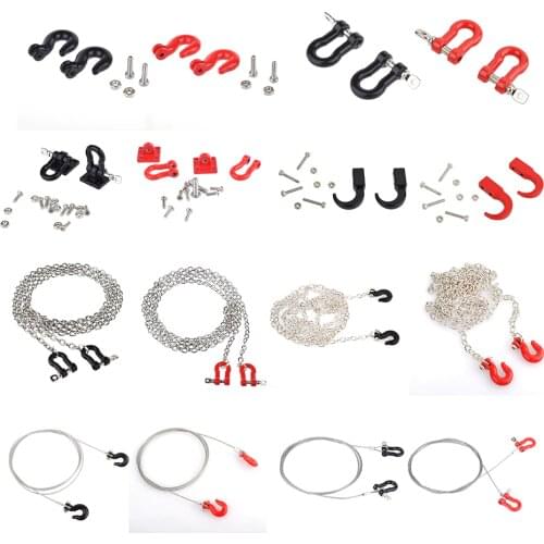 1/10 Trailer Hook Tow Chain Tow Shackle Bracket Chain for Axial Wraith SCX10 Traxxas TRX-4 D90 Tamiya CC01 RC Crawler Car