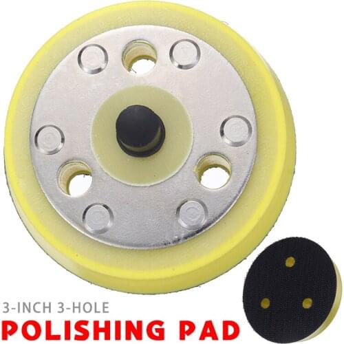 1pc 3 Inch Backing Pad Automobile Grinding Pneumatic Polishing Car Body Polishing Discs Accessories Cleaning Tools
