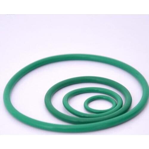 1pcs 5.3mm Wire diameter green fluororubber ring waterproof oil-proof insulation rubber band 218-258mm Outer diameter