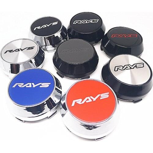 4pcs 60mm 56mm For RAYS Wheel Center Hub Cap Car Styling Cover 45mm Emblem Badge Stickers Accessories