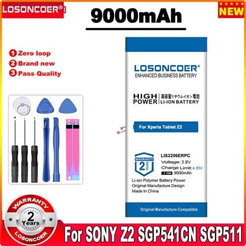LOSONCOER 7200mAh LIS2206ERPC Battery for SONY Xperia Tablet Z2 SGP541CN SGP511 SGP512 SGP521 SGP541 SGP551 Tablet