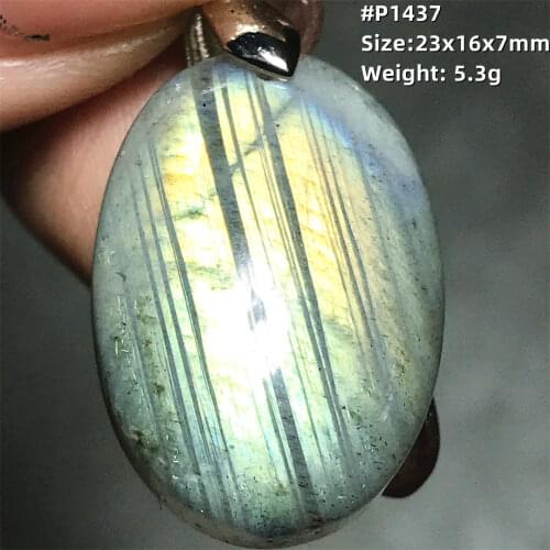 Natural Labradorite Pendant Jewelry For Women Men Beads Silver Healing Gift Crystal Yellow Blue Moonstone Stone Gemstone AAAAA