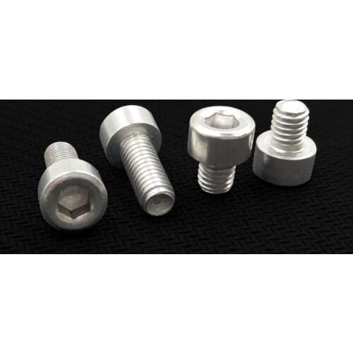 40Pcs M2 M2.5 6063 Aluminum Alloy Allen Hexagon Socket Cup Head Screws Cylinder Hex AL.Bolts 4mm-12mm Length