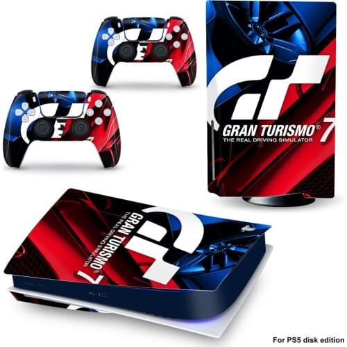 Gt PS5 Standard Disc Edition Skin Sticker Decal Cover for PlayStation 5 Console & Controller PS5 Skin Sticker Vinyl