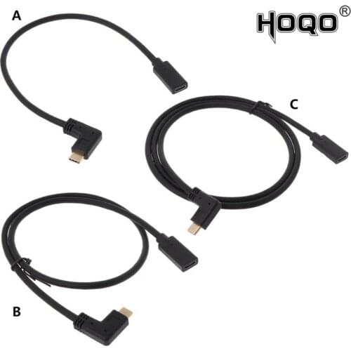 High Speed Gold Plated USB3.1 90 Degree Elbow Type C Male to Micro USB Female Extension Cable Charging Data Line Adapter Convert