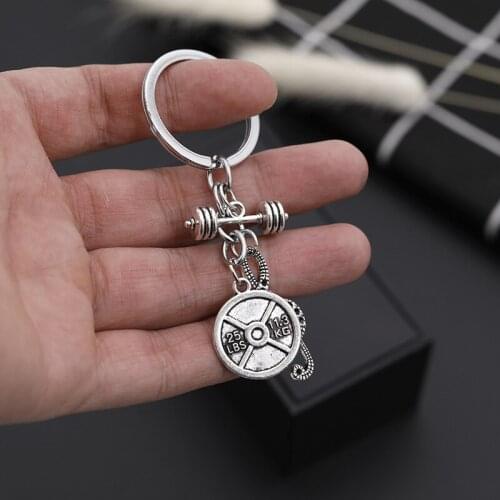 Creative Sports Dumbbell Music Note Keychain Fashion Men And Women Fitness Series Fashion Key Chain Commemorative Accessories
