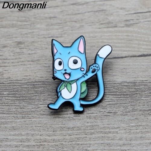 L3261 FAIRY TAIL Cat Cute Enamel Pins and Brooches for Women Men Lapel Pin backpack bags badge Gifts