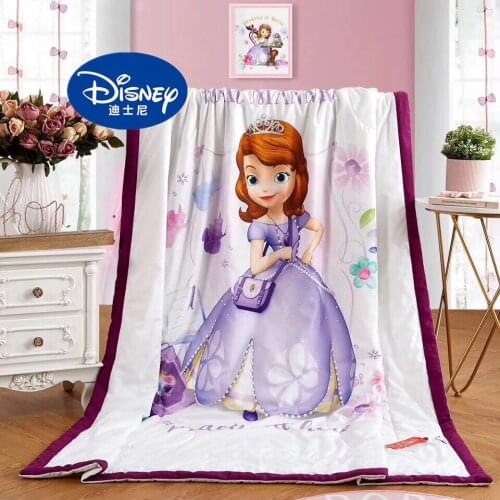 Disney Sophia Children Adult Summer Blanket Quilt Cotton Kid Lady Single Queen King Bed Cover Cartoon Girl soft Throw blanket