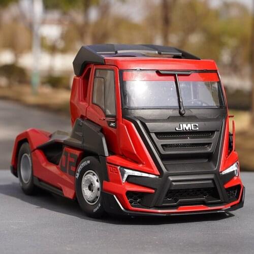 Diecast 1:24 Scale JMC Racing Car Heavy Truck Tractor Alloy Model Metal Toy Car Collection Gifts Show Souvenir Display