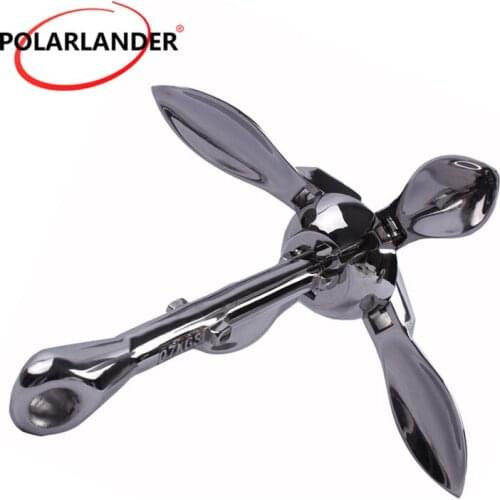 Boat Folding Grapnel Anchor 1 Pcs Stainless Steel Durable 0.7 KG Docking Hardware For Boat Marine Yacht Marine Accessories