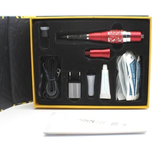 1 pcs Red Dragon Tattoo Machine Kits Permanent Makeup Cosmetic Rotary Tattoo machine Complete Set