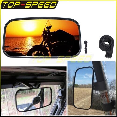 1.5" 1.75" 2" Multi-Functional UTV Wide Rear Mirror For Yamaha Rhino YXZ Bad Boy MTV Bobcat UTV Polaris RZR Pro XP