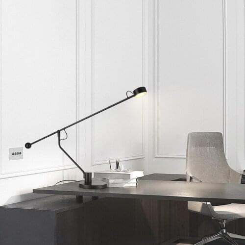 Italian designer study rocker desk lamp modern simple office desktop bedroom bed reading LED lamp