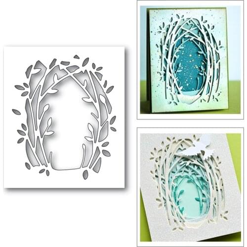 Layered Shape Tree Hole 2020 Halloween New Metal Cutting Dies for Scrapbooking and Card Making Decor Embossing Craft No Stamps