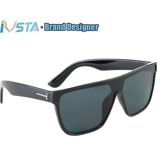 IVSTA Oversized Sunglasses Big Tom TF0711 Luxury Brand Men Steampunk Oversize Mirror Punk Sun Glasses Frame Fashion Vintage