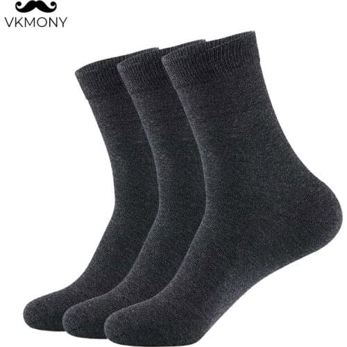 Men business socks solid color men cotton socks brand large size socks (EU 39-46) (US 7.0-12.0) VKMONY