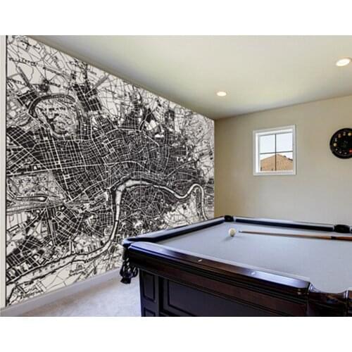 Custom 3D retro photo wallpaper.Historical Map of London for living room bedroom restaurant wall waterproof papel de parede