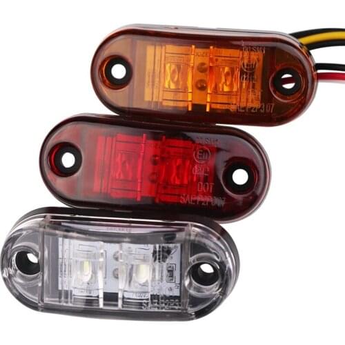 Manufacturer supply high quality signal lights 9-30v2led piranha truck trailer side lights turn signals