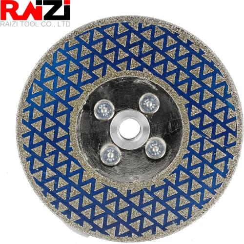 Raizi 125mm/180mm Electroplated Double Side Diamond Coated Cutting Saw Blade For Marble Cutting Disc