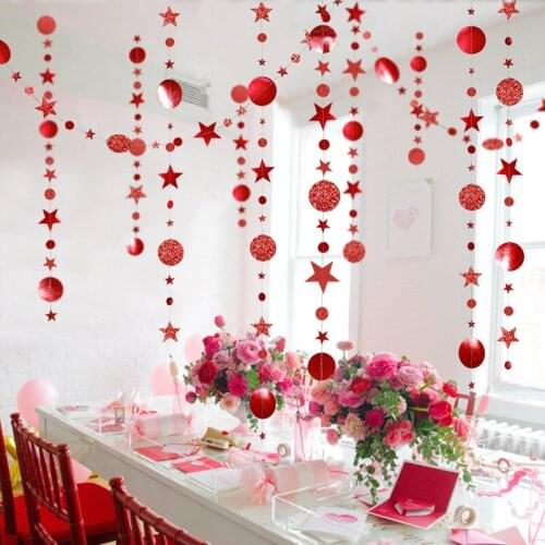 Christmas Ornaments 4M Twinkle Paper Star Garland New Year 2022 Noel Christmas Decorations for Home ChristmasTree Navidad 2021