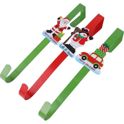 Christmas Decor Garland Door Hanging Metal Hook Old Man Snowman Christmas Hook Decoration Christmas Hanging Decoration