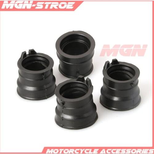 High Quality Black Glue 4 pcs Carb Intake Carburetor Interface Adapter Connector Pipe Manifold For CB400 VTEC 1999-2010