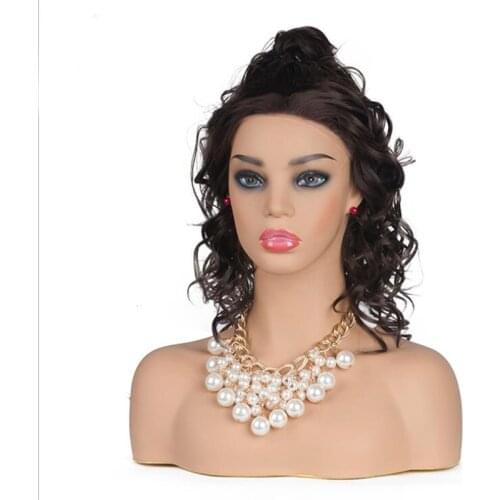 High Grade Female Realistic Fiberglass Mannequin Head Bust Sale For Wig Jewelry Hat Earring Display Nice Dummy Tete Mannequin