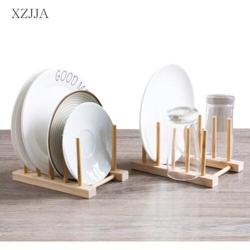 XZJJA Detachable Kitchen Dish Drying Rack Tableware Drain Tray Multi-function Cup Dish Bowl Storage Organizer Holder Plate Rack